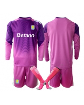 Aston Villa Portiere Maglia Gara Terza Repliche 2025-26 Bambino Maniche Lunghe